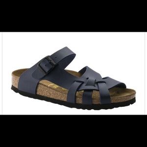 New Birkenstock Pias, Navy Birko-flor.